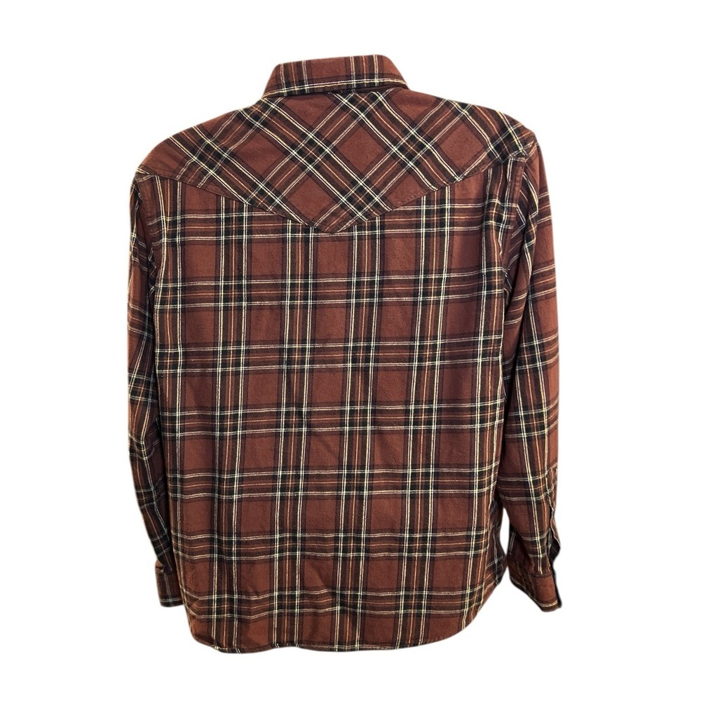Cody James Pearl Snap Flannel Shirt Men's‎ Medium Plaid Flip Cuffs Western Rodeo - Picture 5 of 9